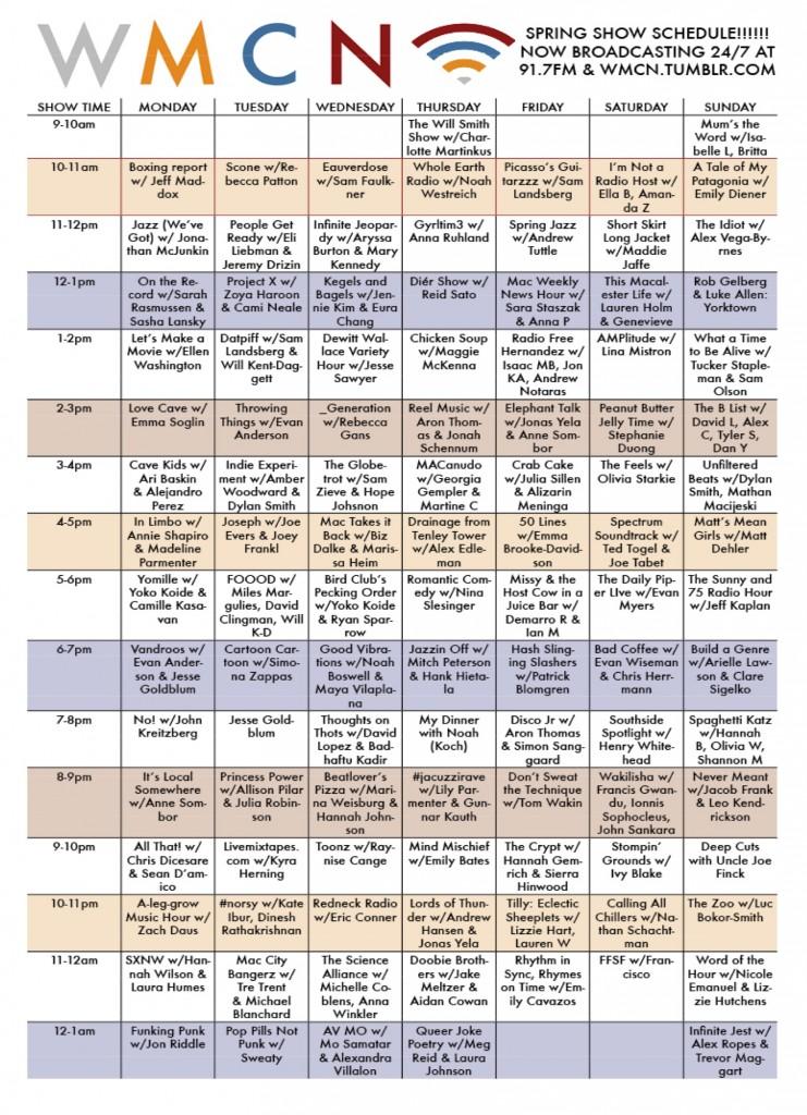 WMNC Schedule