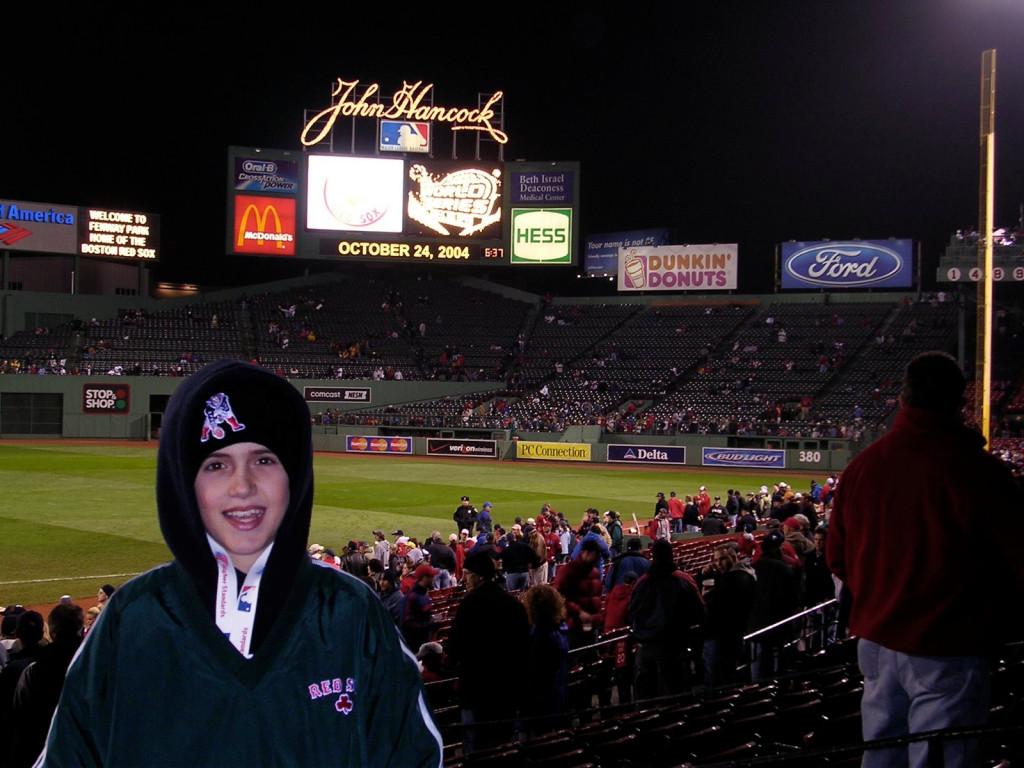 The author at Fenway for the World Series in 2004. Courtesey of Max Horvath ’17.