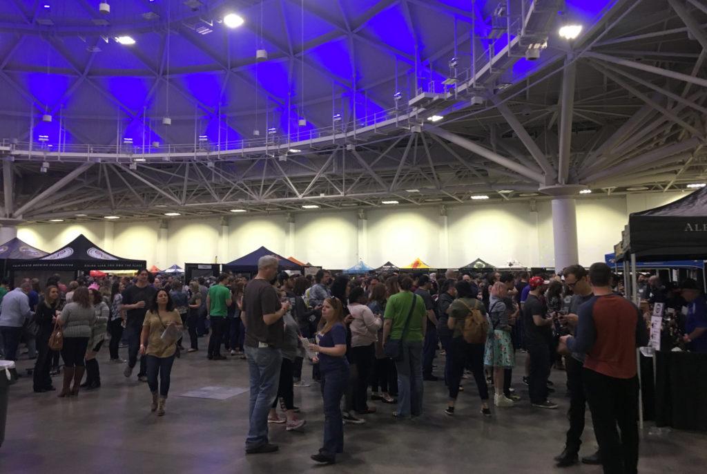  The Minneapolis Convention Center was transformed into a maze of beer stands this weekend; pretzel necklaces were the fashion go-to; an extensive list of breweries and beers was handed out in a tasting glass. Photos by Kate Rhodes ’17.