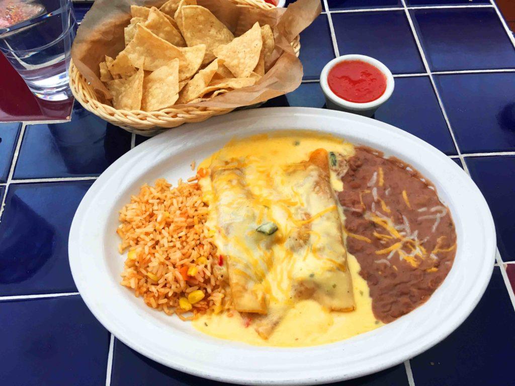 The enchiladas lunch special at Dominguez. Photo by Julia Carpenter ’20.