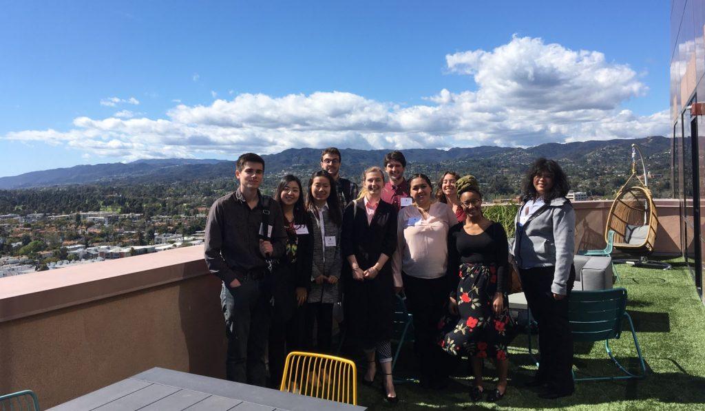 Students in the MacConnect Los Angeles program attend a networking event at People Magazine’s West Coast headquarters. Photo courtesy of Associate Director of the CDC Kate Larson.