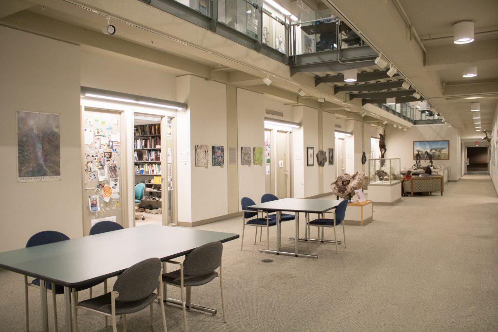 The geology department in the basement of Olin Rice, where hundreds of dollars worth of materials were stolen over spring break. Photo by Josh Koh ’18.