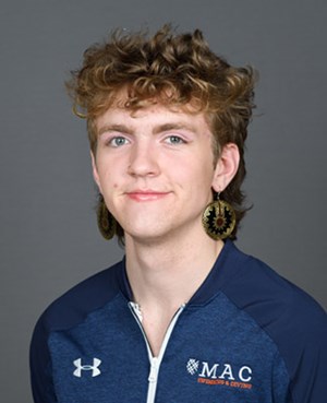 Kieran Cuddy ’21 has broken Mac diving records in their time in the MIAC. Photo courtesy of Macalester Athletics. 