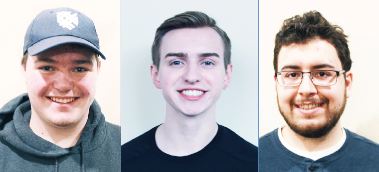 Macalester SDA founders. From left to right: Joe McMurtrey ’22, Pierce Hastings ‘22 and Ryan Perez ’20.
Photos by Rebecca Edwards ’21.