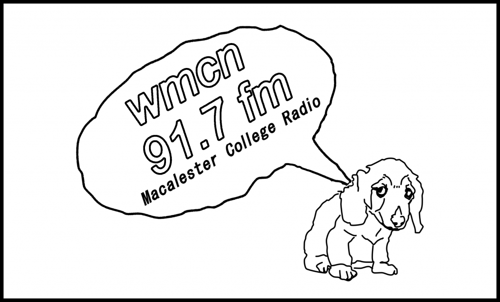 Garth the dog, the WMCN mascot. Graphic courtesy of Lily Hannaher ‘19.