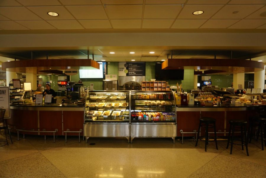 The Grille, located in the Campus Center, where the menu changes took place after fall break. Photo by Smith Mayse ’22.