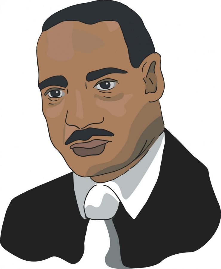 	Rev. Dr.Martin Luther King Jr. Graphic by Rebecca Edwards ’21.