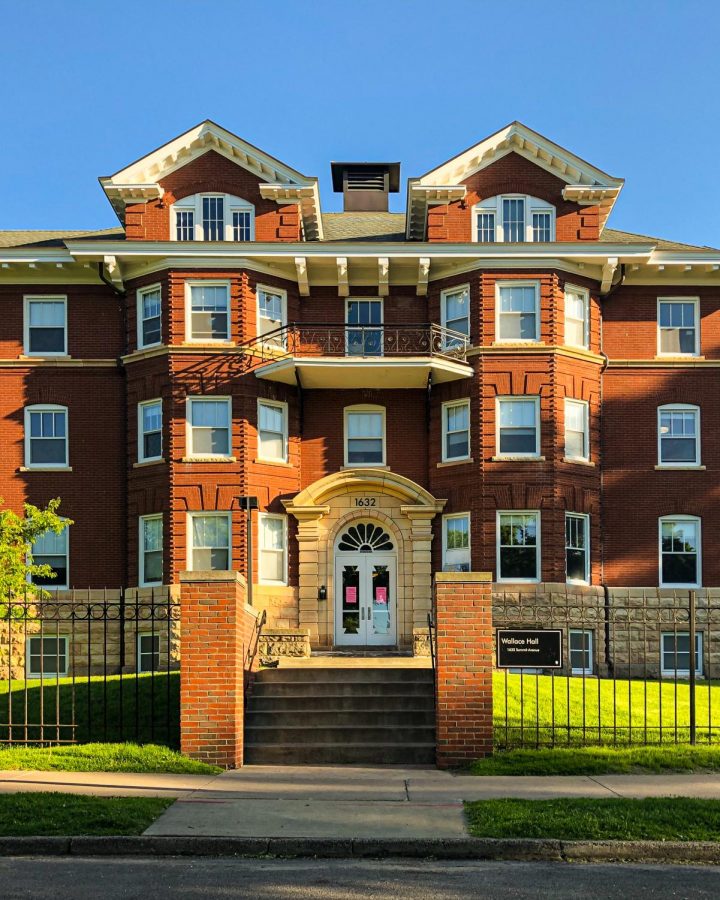 Wallace Hall at Macalester, now a first-year residence hall. Photo by Abe Asher '20.