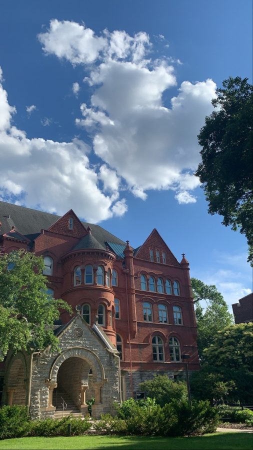 Old Main on a summer day. Photo by Morgan Doherty 21.