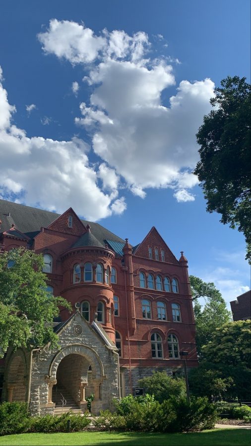 Old Main on a summer day. Photo by Morgan Doherty '21.