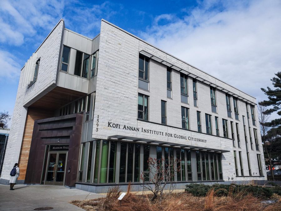Markim hall, home to the Kofi Annan Institute for Global Citizenship. Photo by Celia Johnson 22.