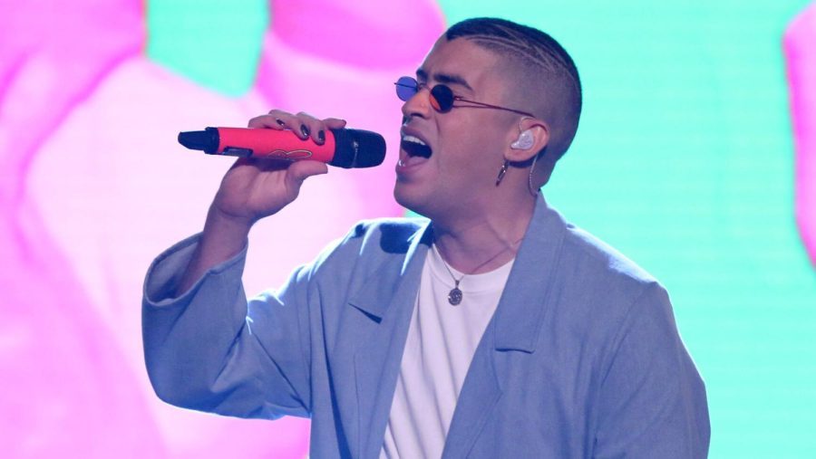 Benito Antonio Martínez Ocasio, popularly known as “Bad Bunny”, performs on the Tonight Show with Jimmy Fallon. Photo courtesy of NBC.