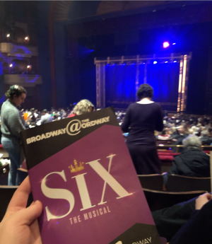 “Six! The Musical” playbill at the Ordway Theater. Photo by Ellie Berkenblit ’24