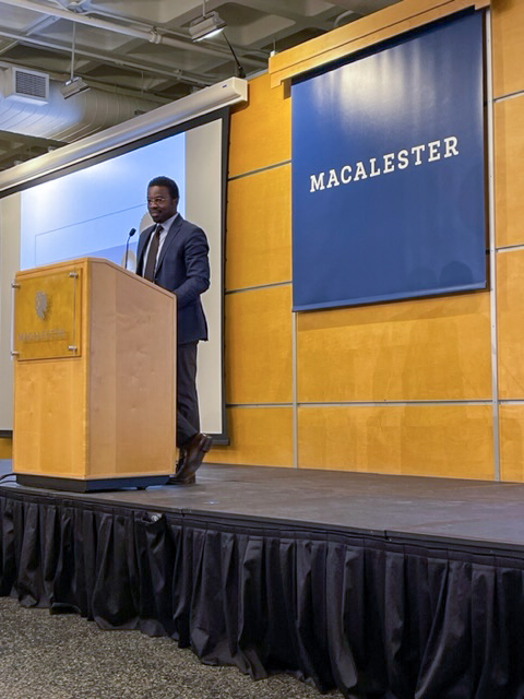 Sarpong lectures in Kagin Ballroom. Photo courtesy of Leah Witus.