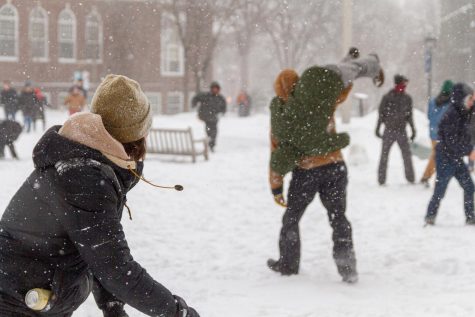Photo story: snowstorm snowball fight