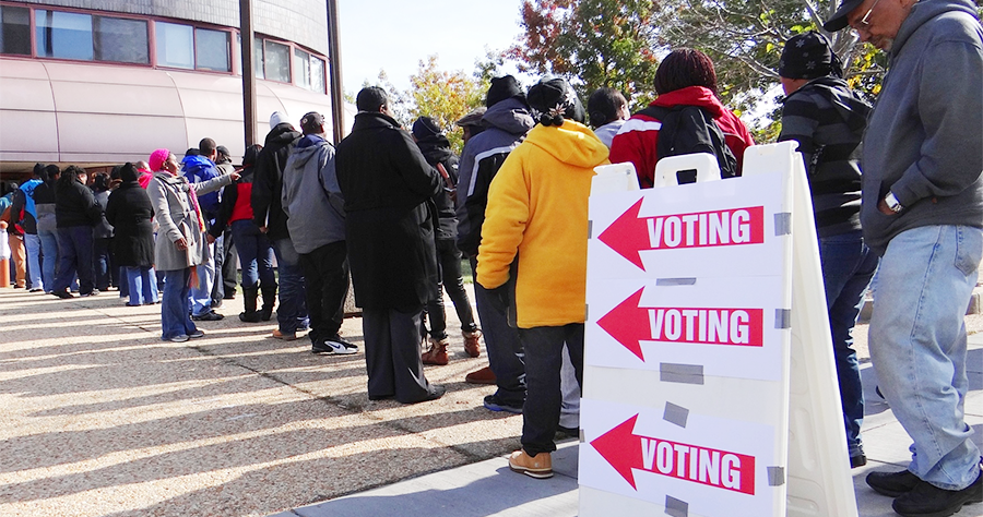 Voters during the 2020 Presidential Election, Washington, D.C. Creative Commons.