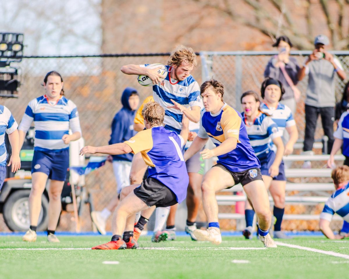 Xander Hall ’26, the Black Bears’ second try scorer. Photo courtesy of Bailey Inch.