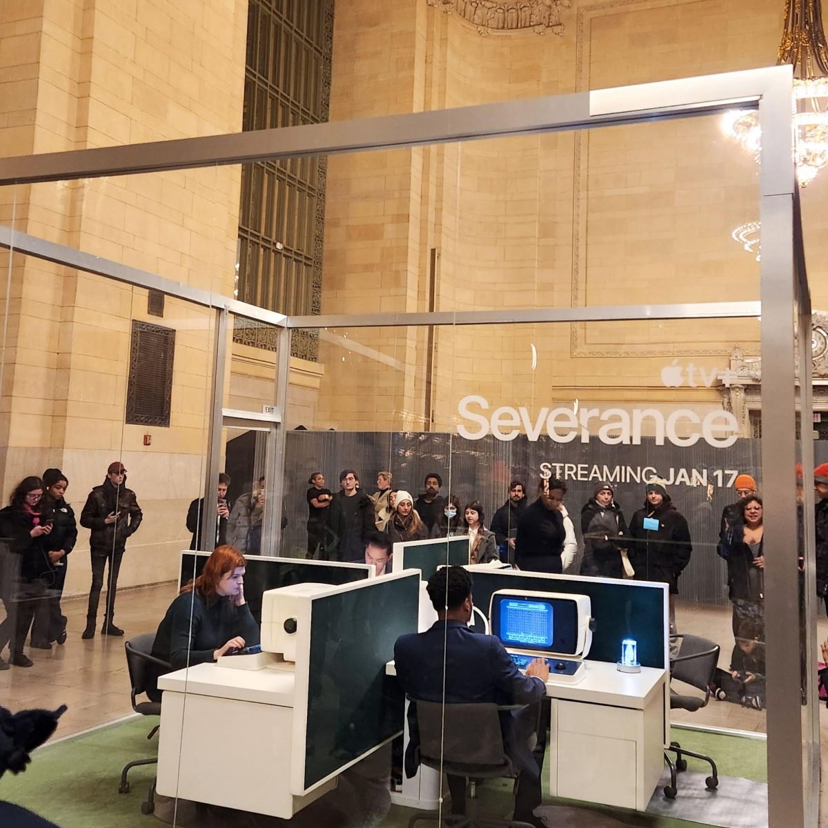 “Severance” pop-up exhibit in Grand Central Station in NYC