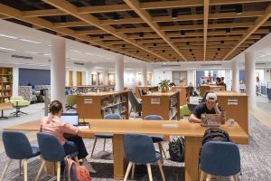 Newly renovated library.