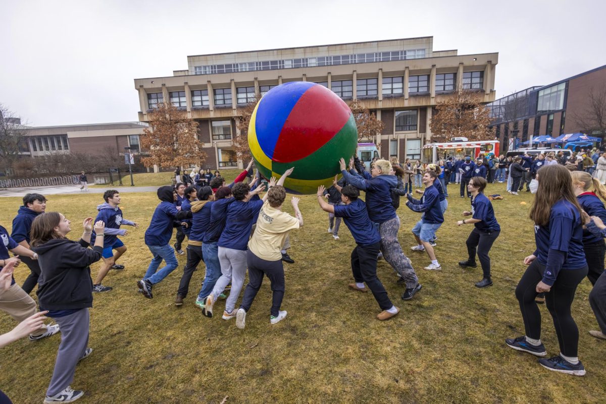 The annual Pushball match commences. Photo by David J. Turner.